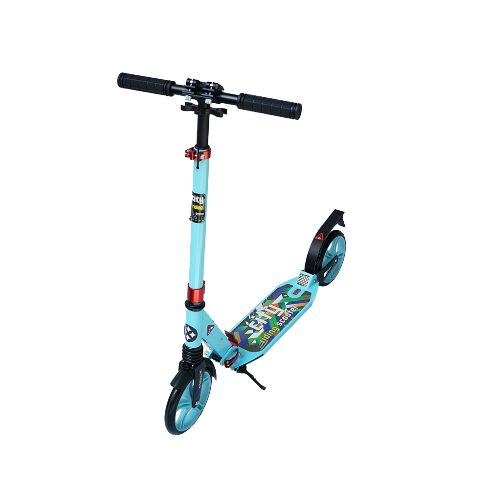 Patín Urbano Scooter Plegable Con Freno De Pie Azul
