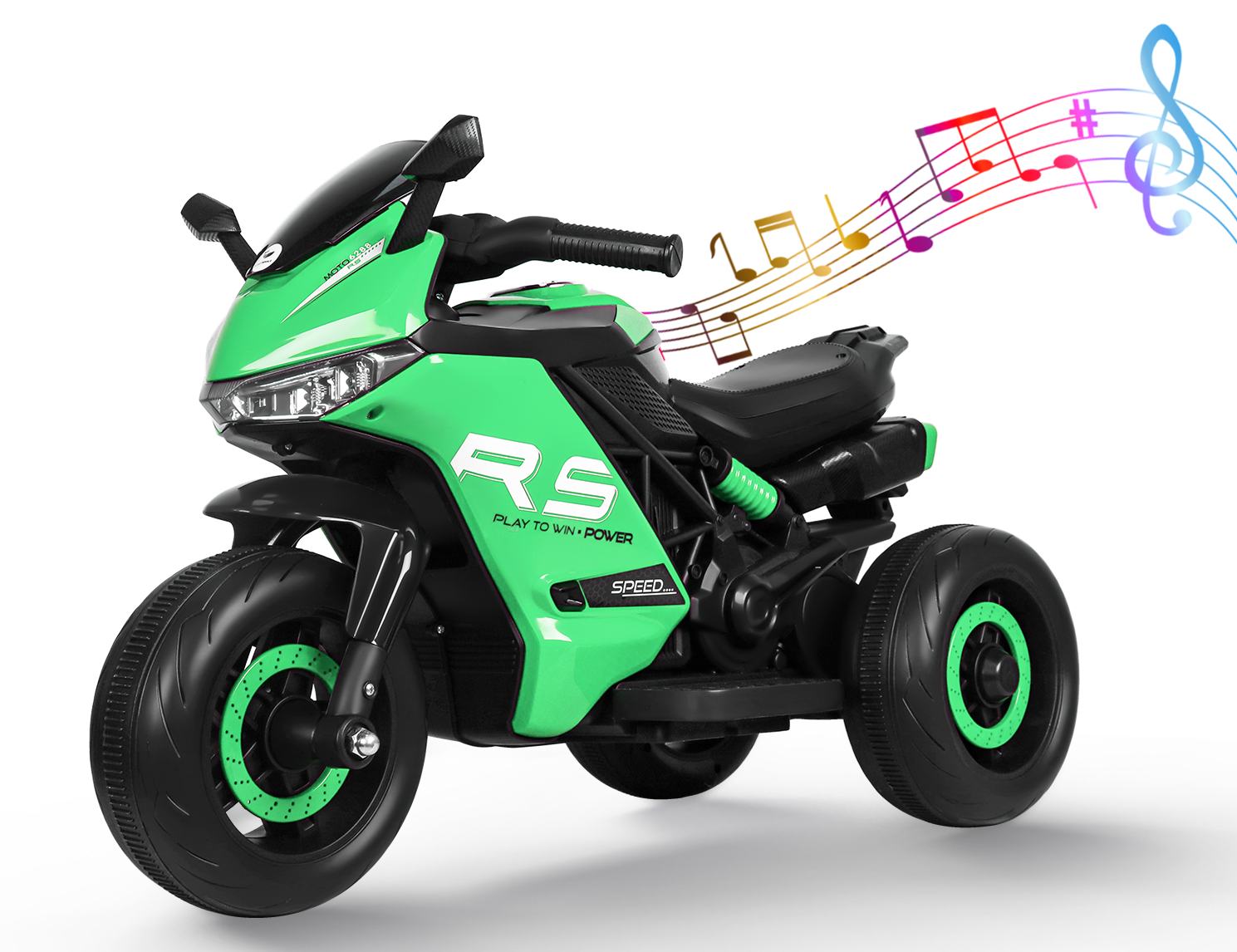 Mini Moto Eléctrica Infantil Recargable Honey Whale Bdq-6288 Verde   