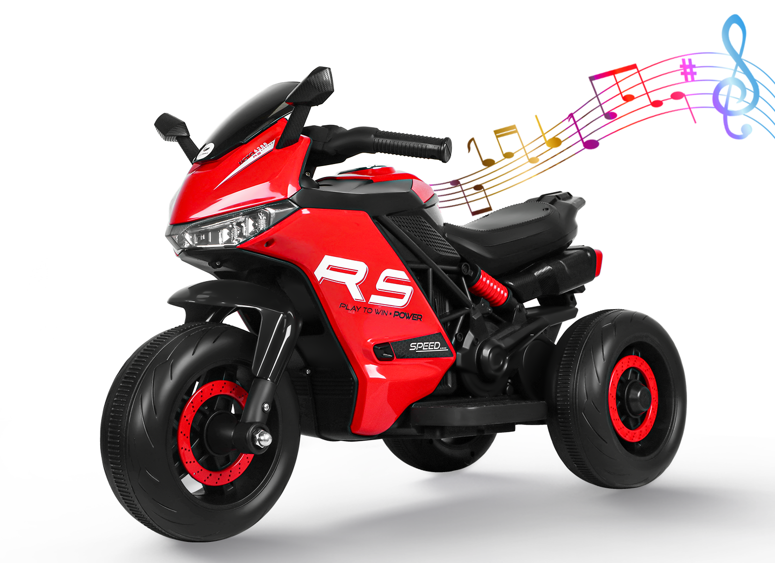 Mini Moto Eléctrica Infantil Recargable Honey Whale BDQ-6288 Rojo 