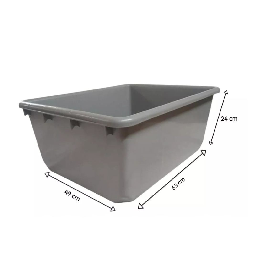 Palanganas De Plastico Comercial 50L 6Pzs