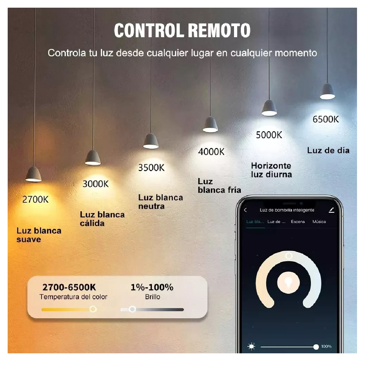 Foco Inteligente Wifi Con Siri Alexa Google Home 10w