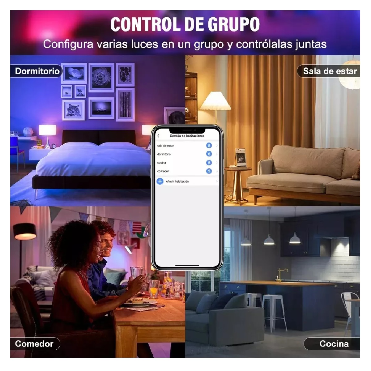 Foco Inteligente Wifi Con Siri Alexa Google Home 10w 1000lm