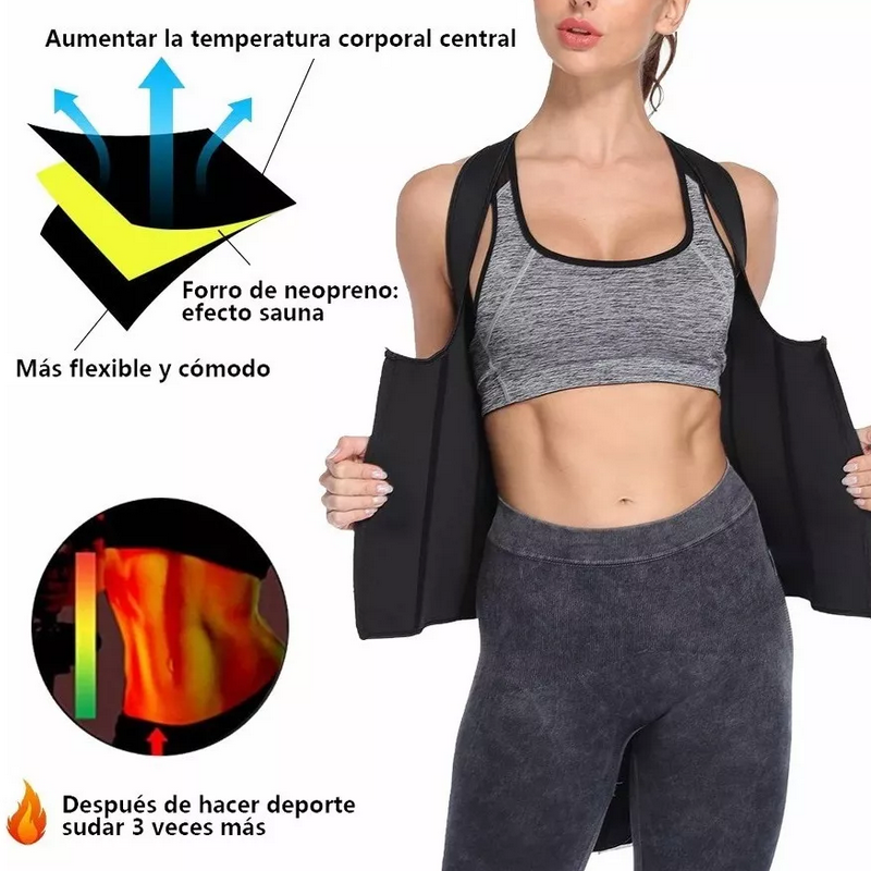 Chaleco Para Sudar Neopreno Faja Efecto Sauna Gym Ejercicio
