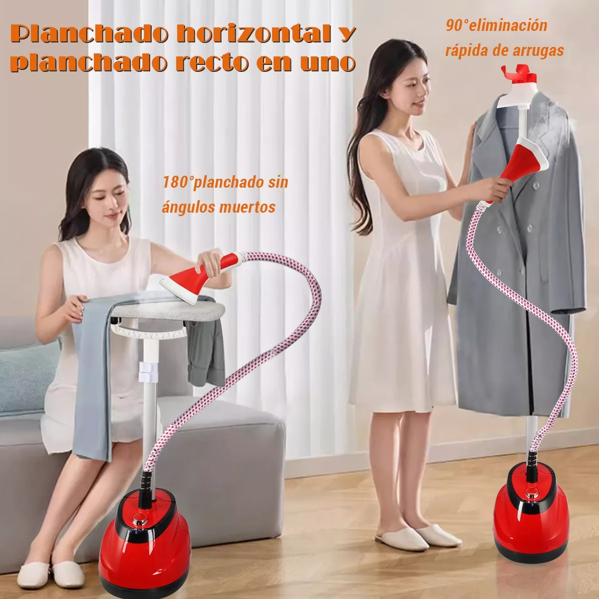 Plancha Vertical Vapor Para Ropa Desinfecta Vaporizador 2en1