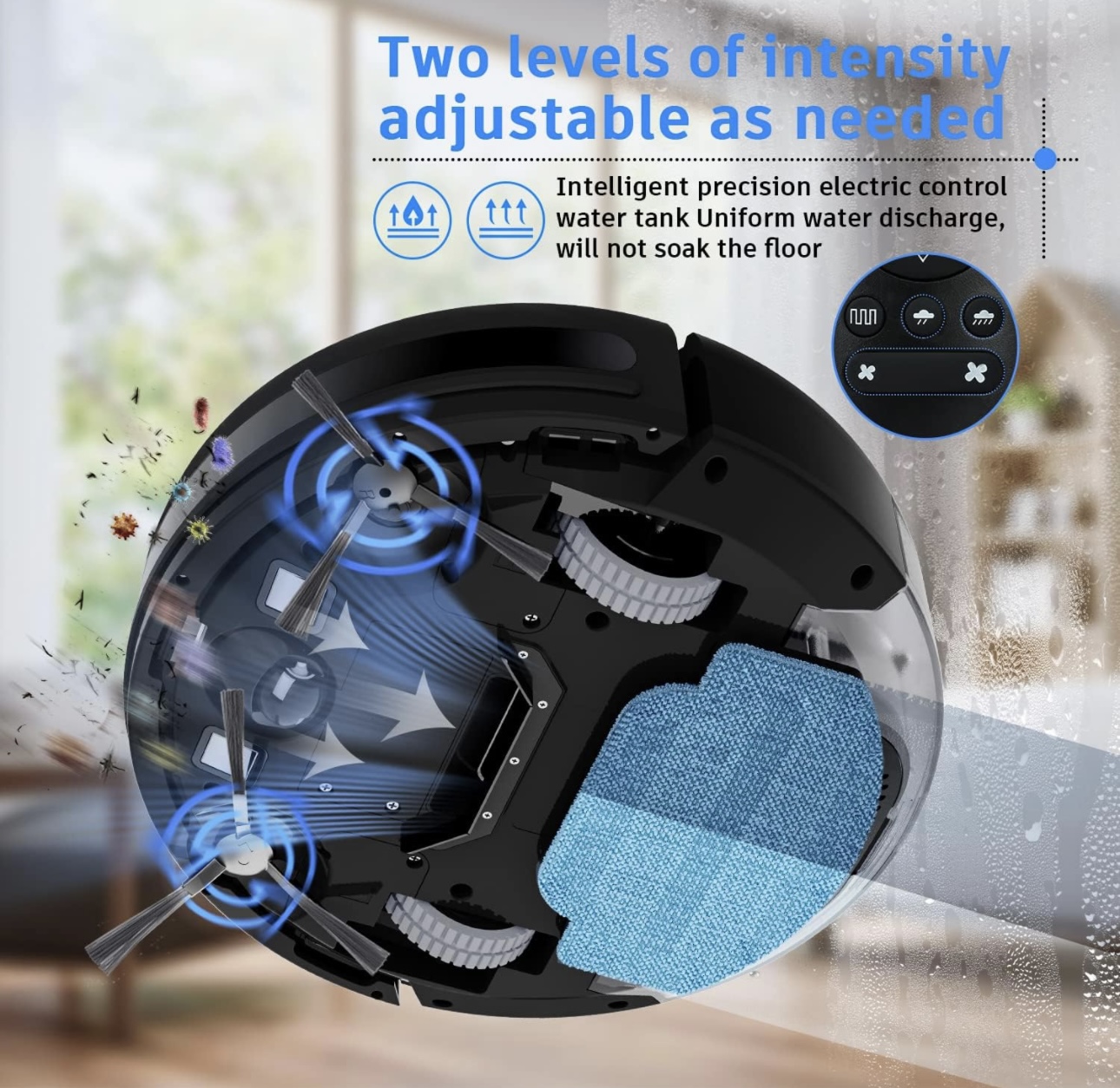 Robot Aspirador Y Fregona Robot 2 En 1 Succión 1400 Pa