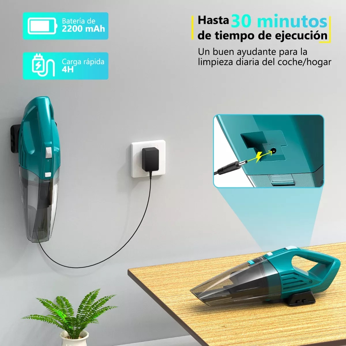 Aspirador De Mano Portátil Para Hogar Y Automóvil