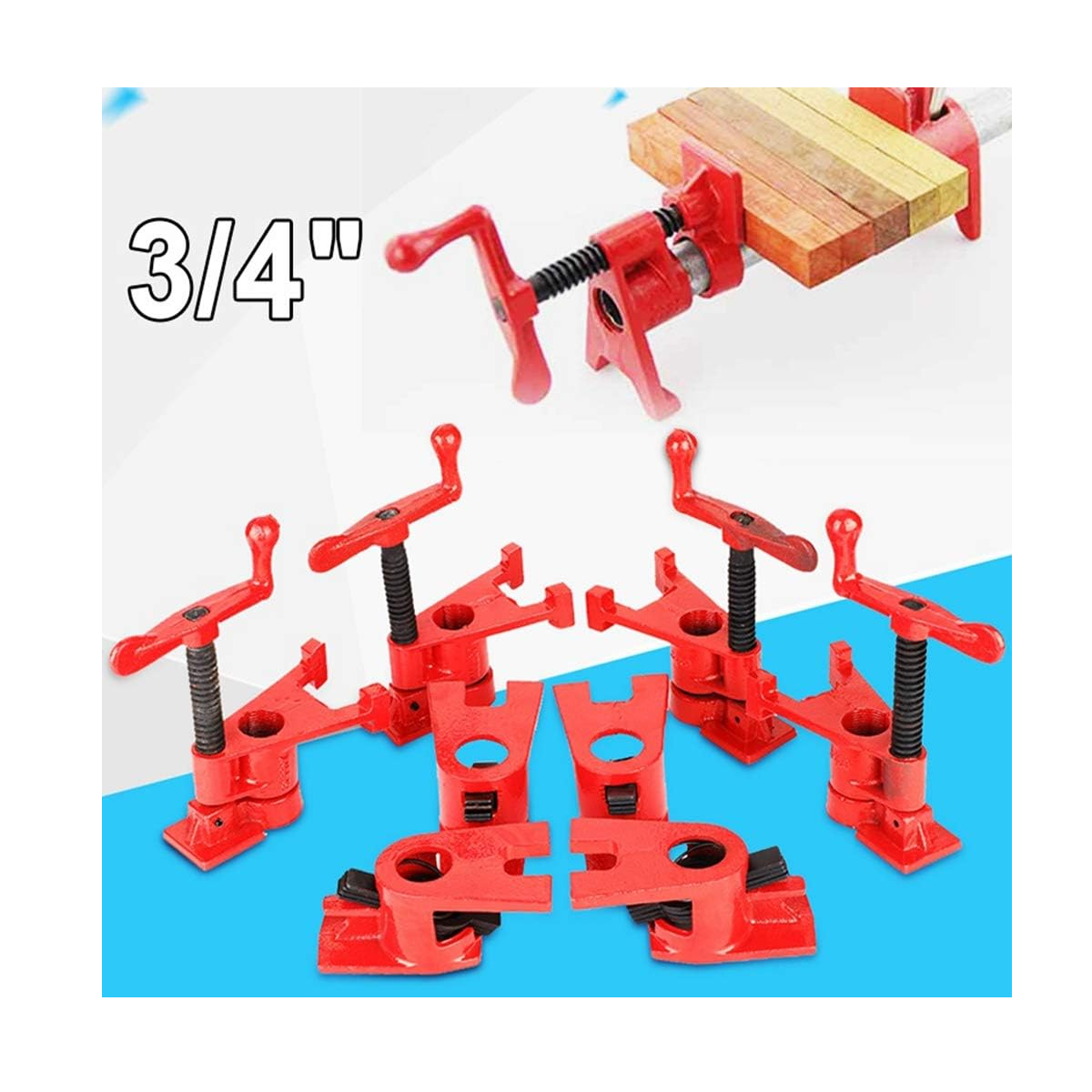 Prensa /abrazaderas De Tubería Para Carpintería 3/4 Pz