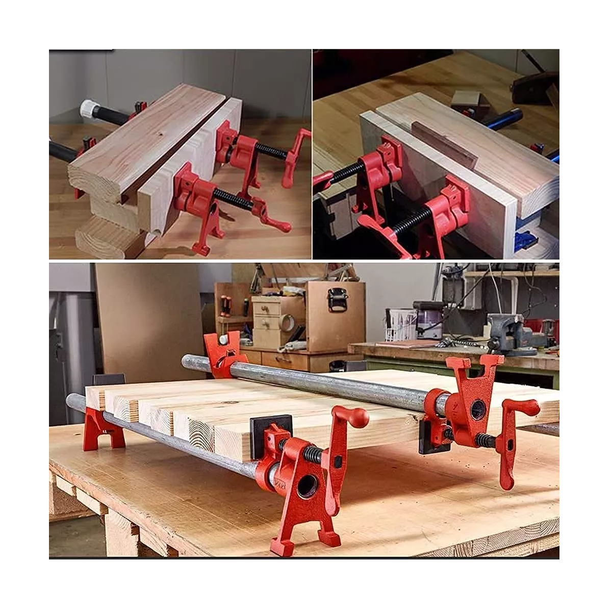 Prensa /abrazaderas De Tubería Para Carpintería 3/4 Pz