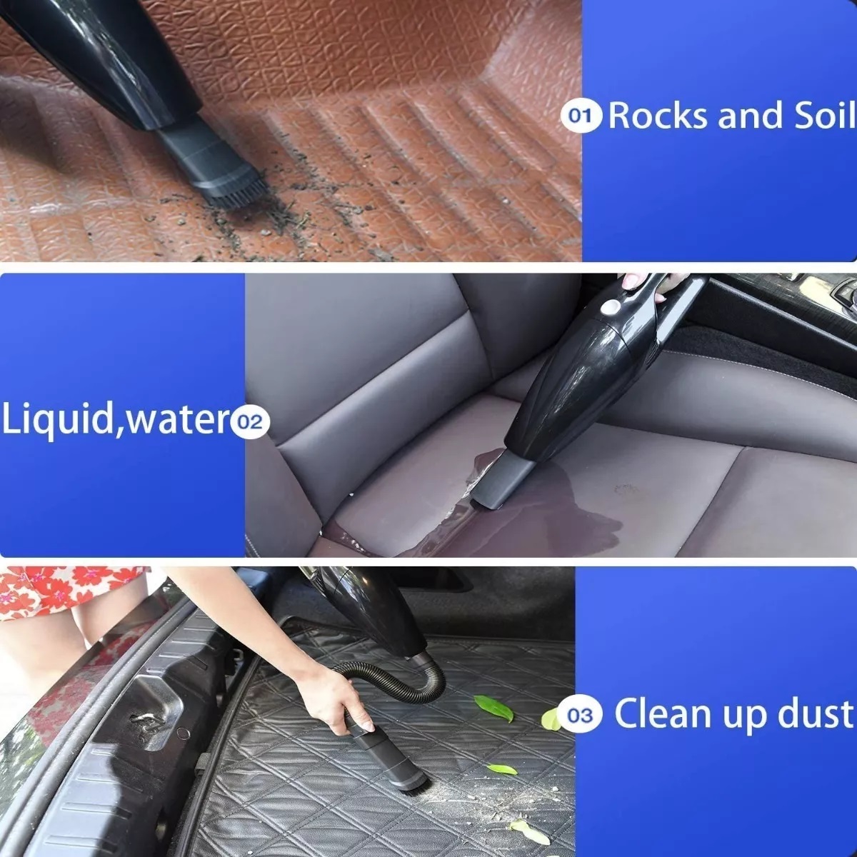 Aspiradora Manual Portátil Para Automóvil Y Hogar