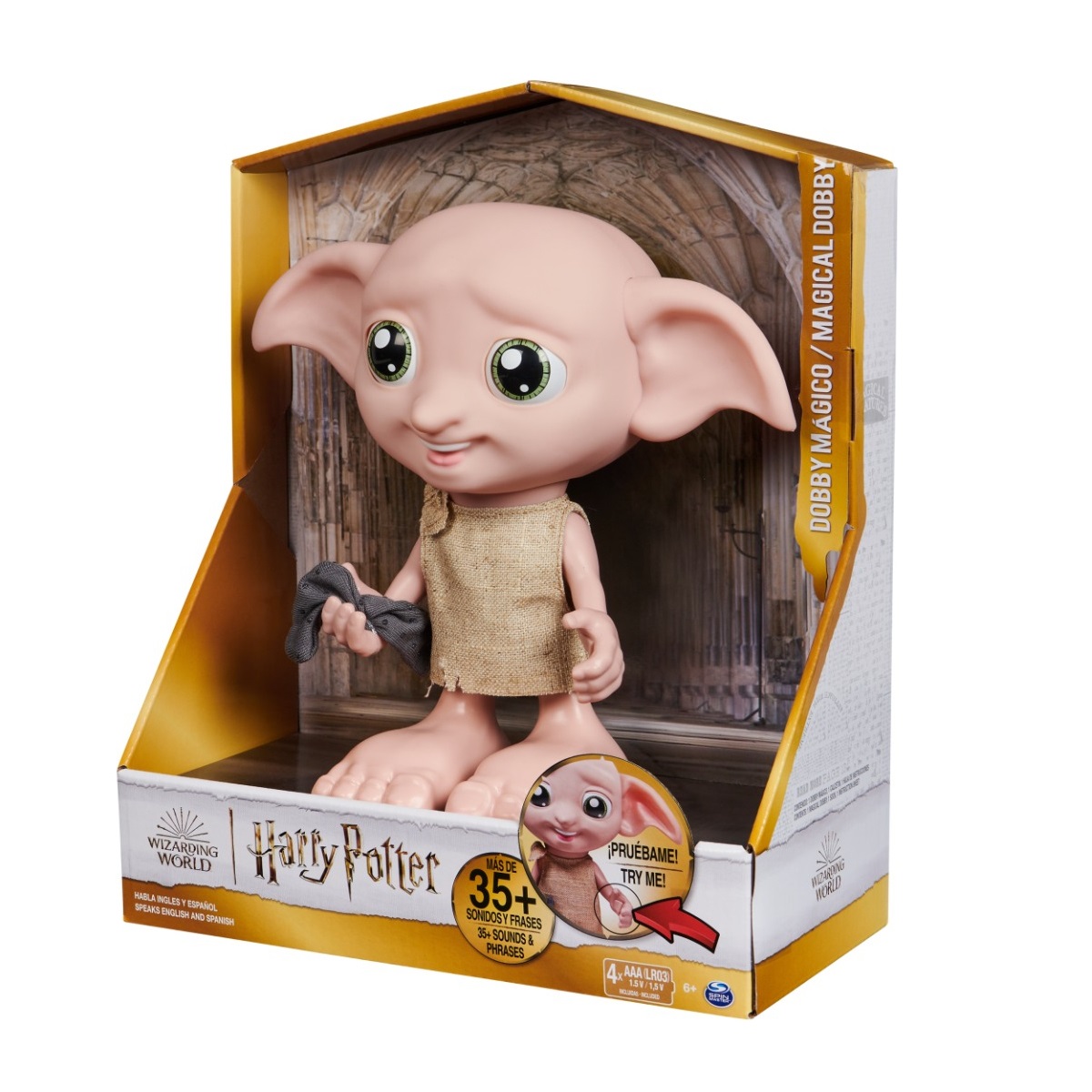  Wizarding World, Harry Potter,dobby Interactivo De 21.6 Cm Color Rosa Personaje Dobby
