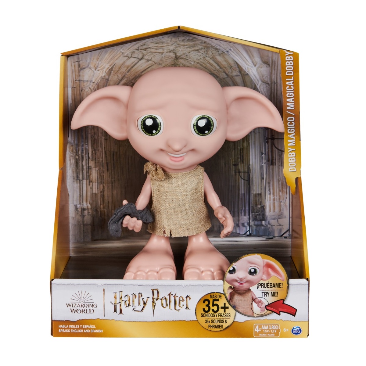 Wizarding World, Harry Potter,dobby Interactivo De 21.6 Cm Color Rosa Personaje Dobby
