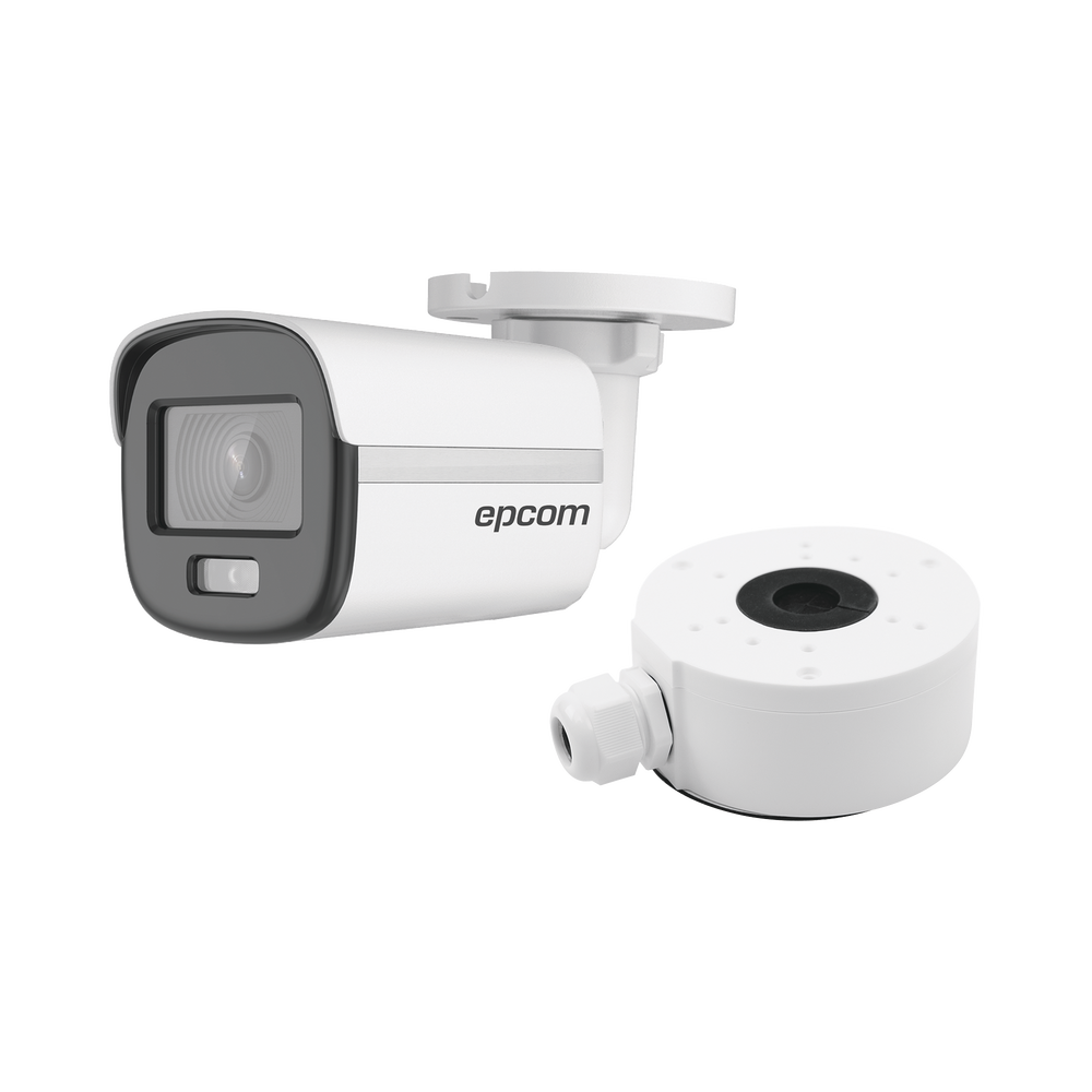 KIT DE CÁMARA 1080p fullcolor metalica+ MONTAJE Bala  EPCOM PROFESSIONAL B8TURBOC/XPS 2MP