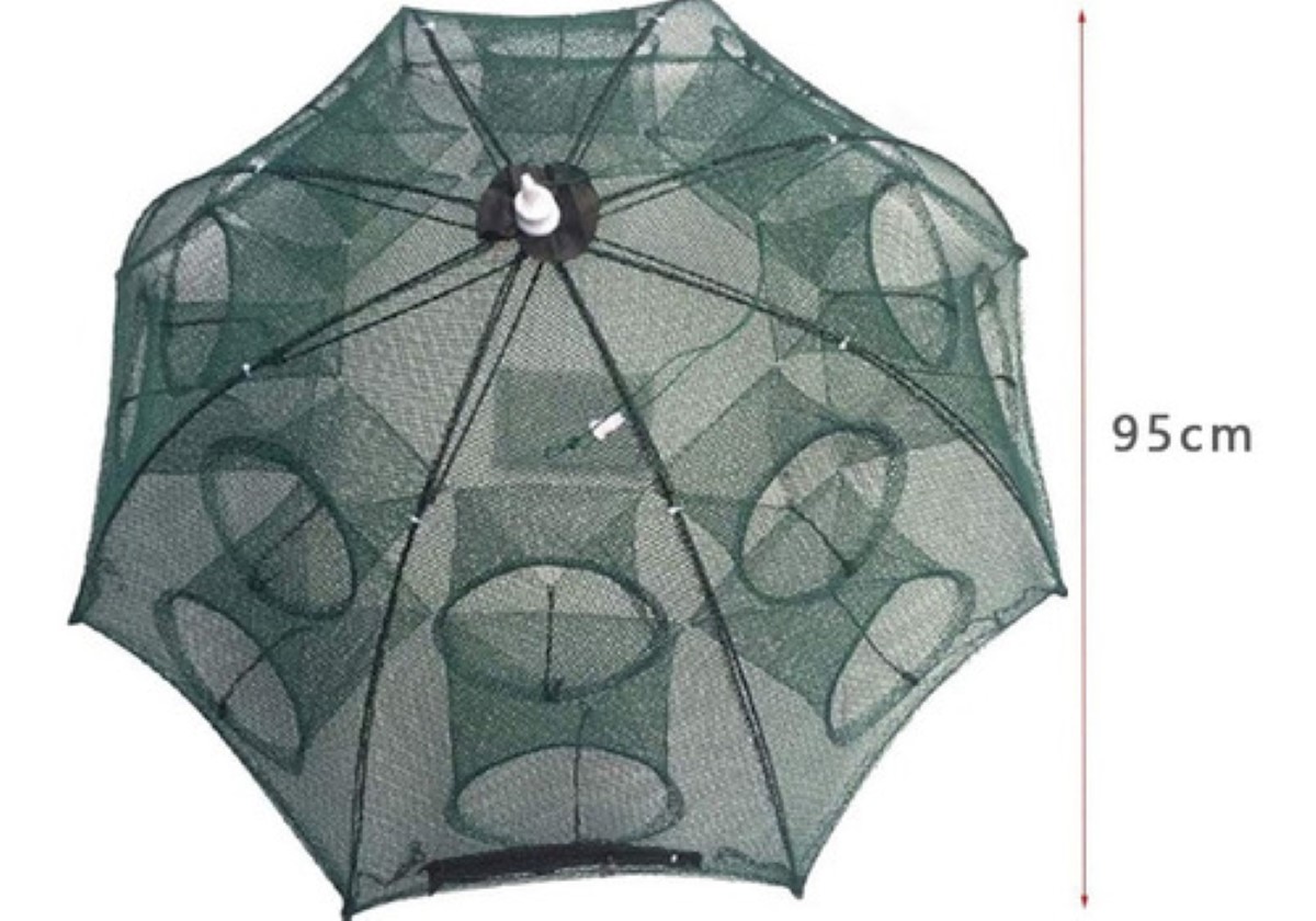 Trampa Plegable Red Pesca Cangrejos Peces Jaibas 16 Agujeros