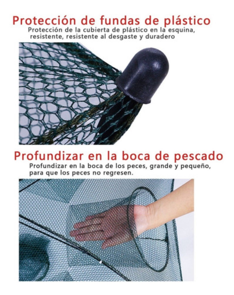 Trampa Plegable Red Pesca Cangrejos Peces Jaibas 16 Agujeros