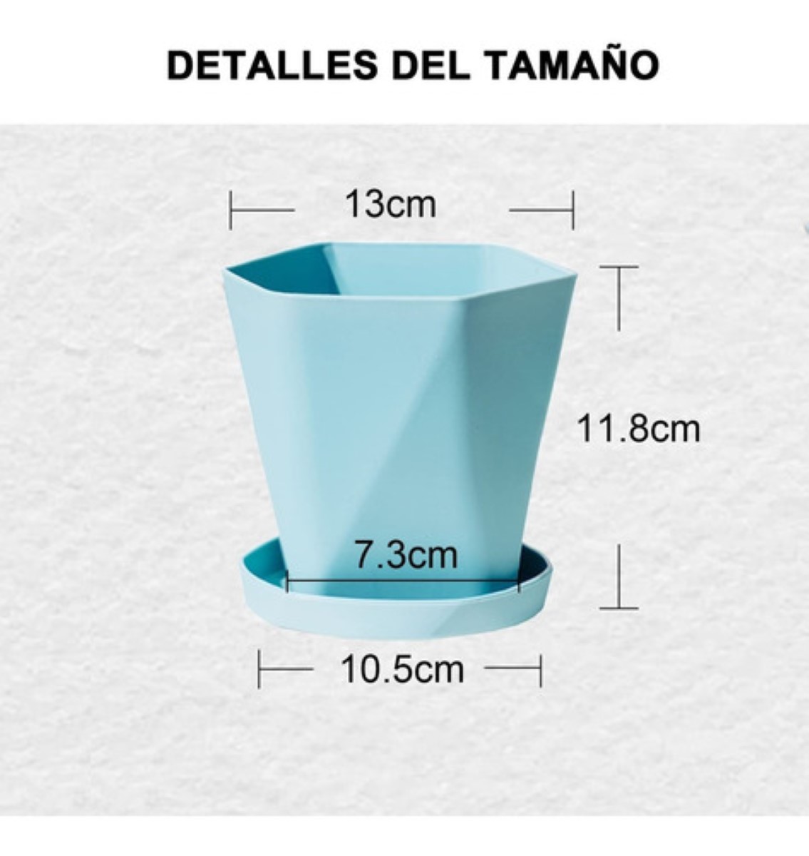 Maceta Pequeña P/interior/exterior 6 Pzs Gris/Blanco/Verde/Amarillo/Rosa