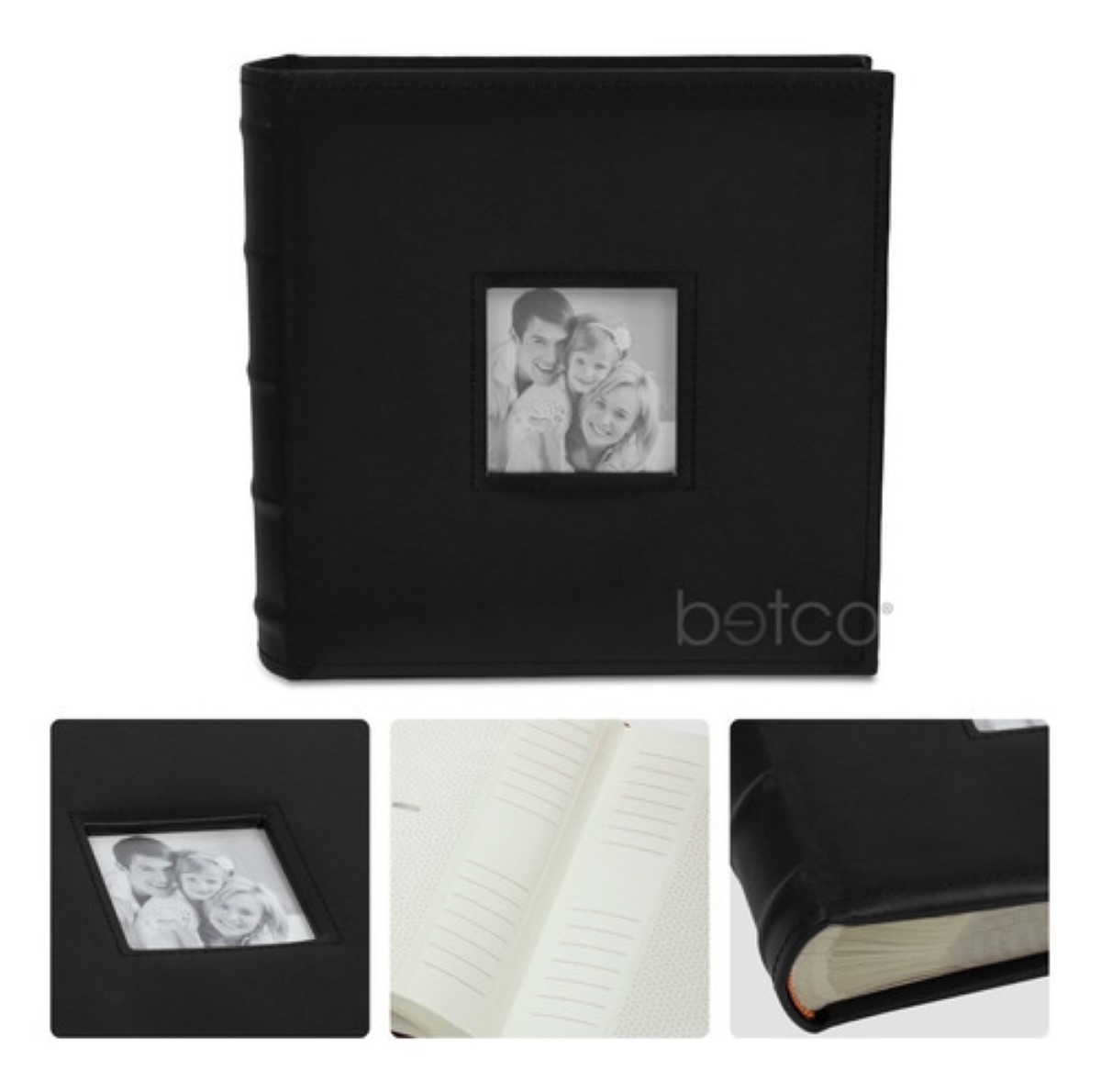 Álbum Fotográfico Para 400 Fotos Set Paquete 2 Piezas Color Negro