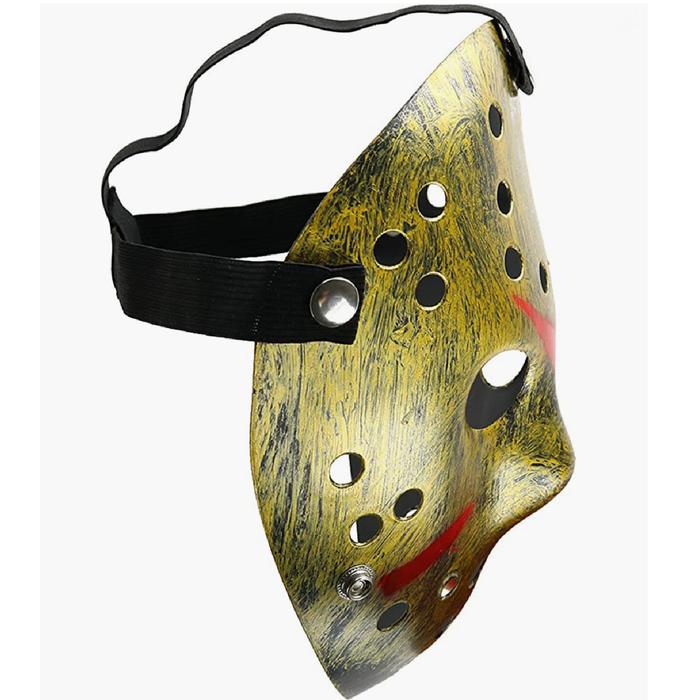 Disfraz de Terror MXJGD-002-1 2 pzas, 25x18x5 cm Plástico PVC Dorado Máscara Jason Voorhees, JasonGold
