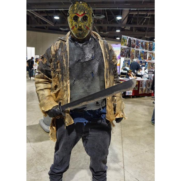 Cosplay Jason Voorhees MXJGD-002-6 2 pzas, 25x18x5 cm Plástico PVC Dorado Máscara Jason Voorhees, JasonGold