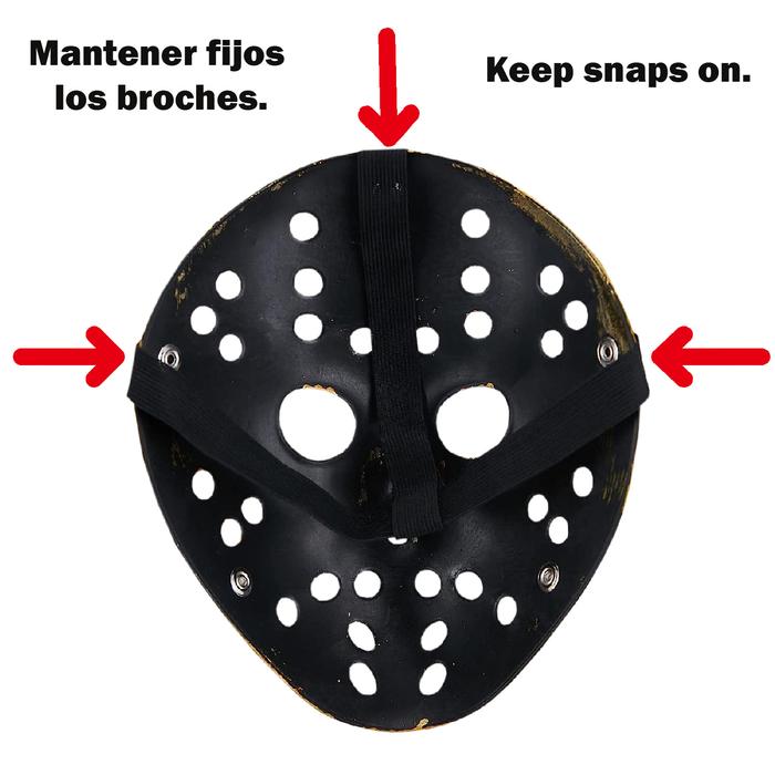 Cosplay Jason Voorhees MXJGD-002-6 2 pzas, 25x18x5 cm Plástico PVC Dorado Máscara Jason Voorhees, JasonGold