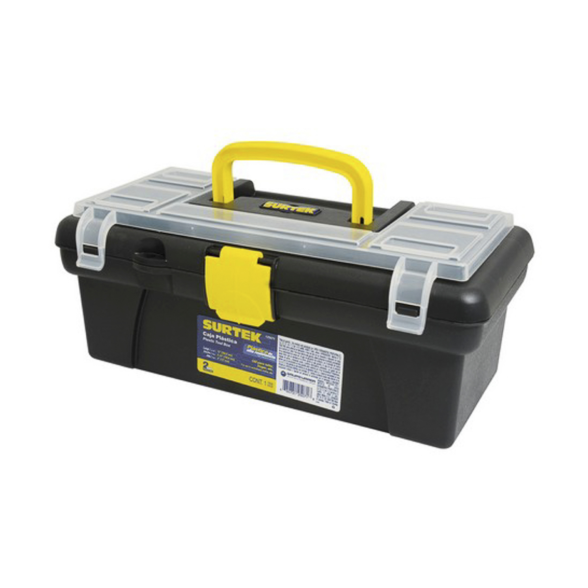 Caja Herramienta 12X6.1/4 Plastica Amarilla Or Surtek 125071