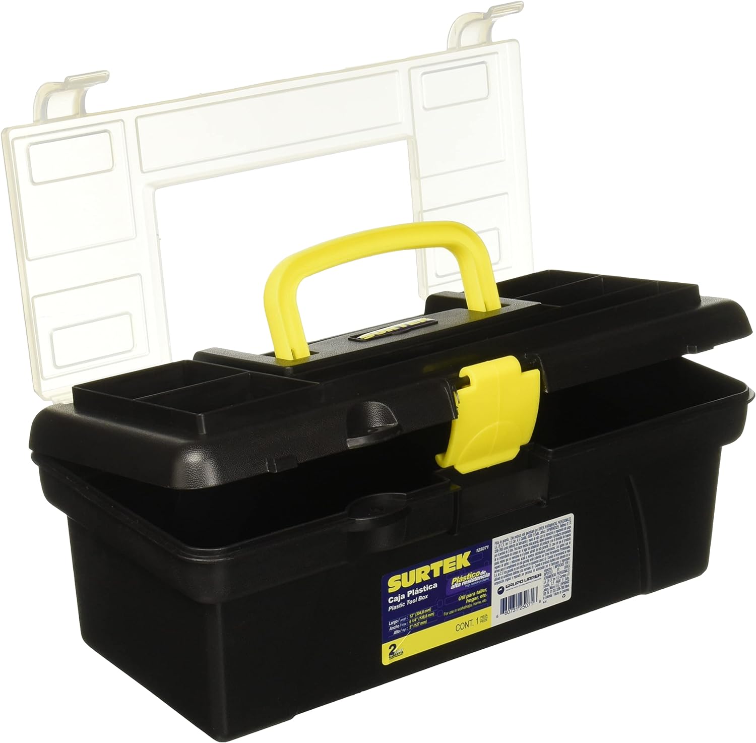 Caja Herramienta 12X6.1/4 Plastica Amarilla Or Surtek 125071