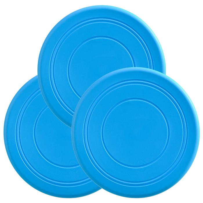 Frisbee de lanzamiento suave MXYBB-003-5 3 Pzas Discos voladores Silicona Diámetro18 cm Azul, FlyBixBlue