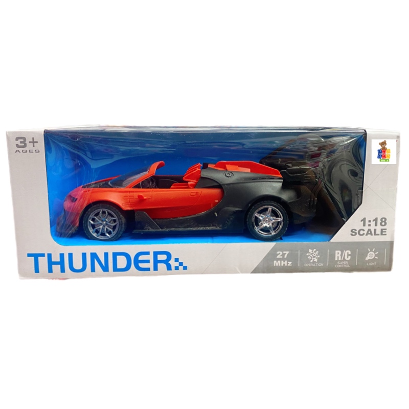Carro Deportivo Control Remoto Bateria Recargable Con Luz Thunder