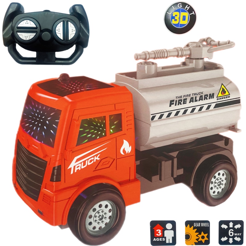 Camion Bombero Control Remoto Coche Truck Con Luces 3d