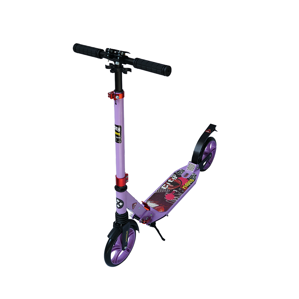 Patín Urbano Scooter Plegable Con Freno De Pie Morado