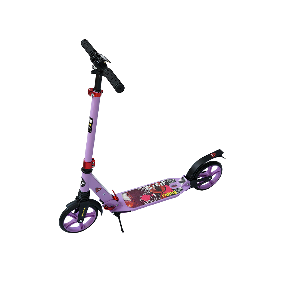 Patín Urbano Scooter Plegable Con Freno De Pie Morado