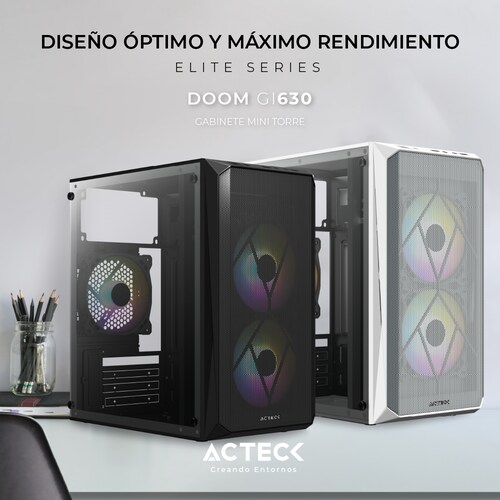 Gabinete Mini Torre Doom 500w GI630 Negro