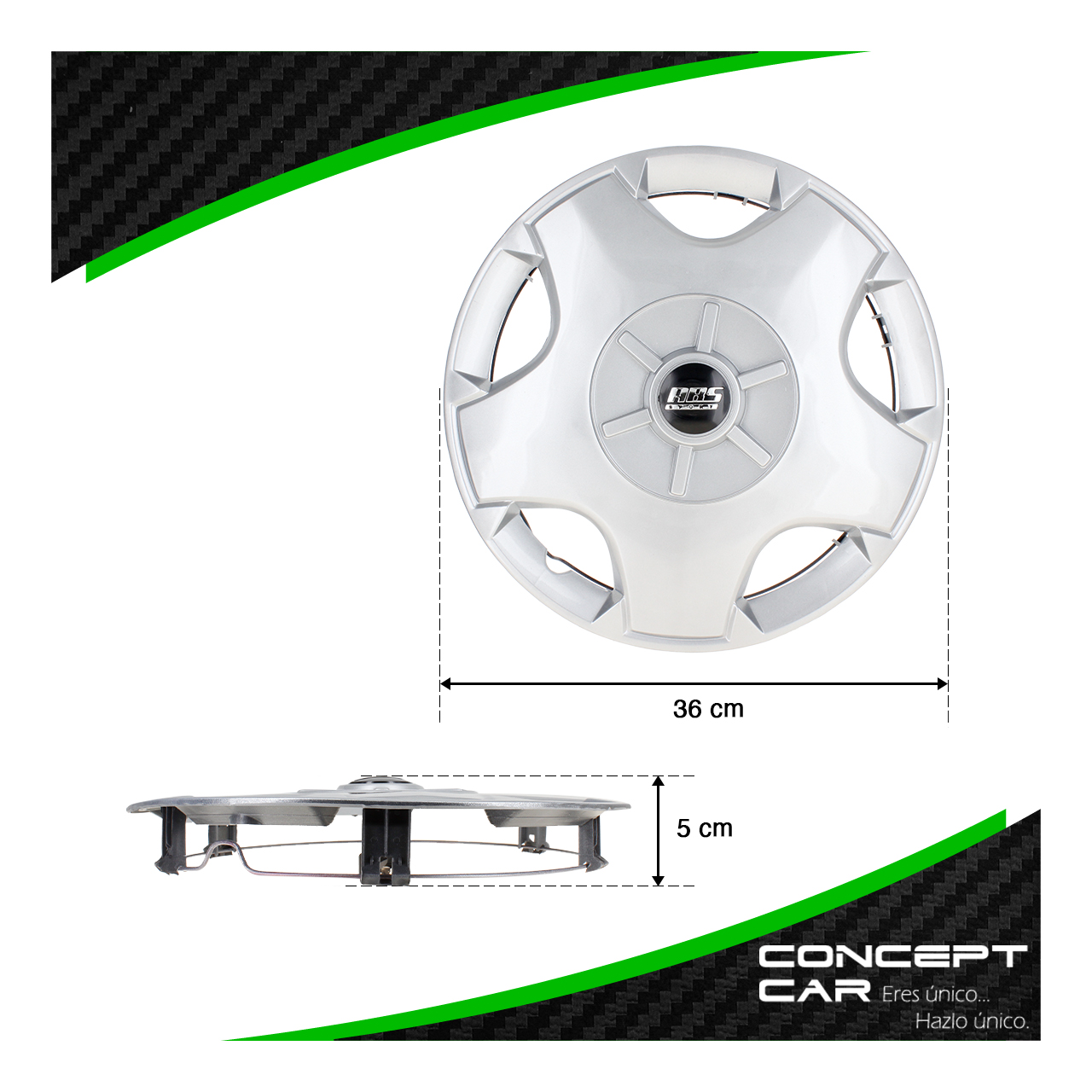 Juego 4 Tapones De Rin 13 Pulgadas Abs Chevy C3 5 Brazos