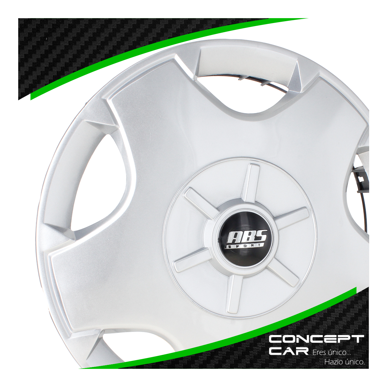 Juego 4 Tapones De Rin 13 Pulgadas Abs Chevy C3 5 Brazos