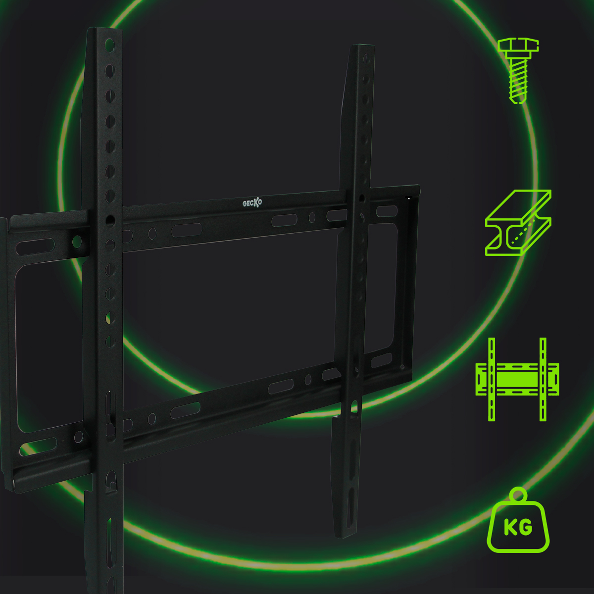 Antena Interior Hd + Soporte Para Tv De 26 A 60 Pulgadas
