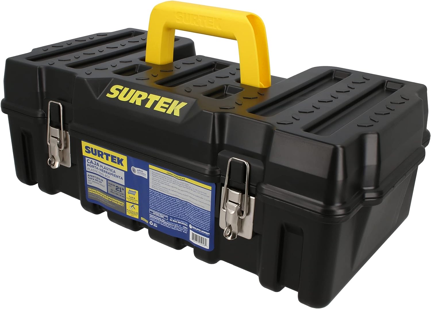 Caja Herramienta Plastica 21X11X7.1/2 Broches Surtek Cpsc20