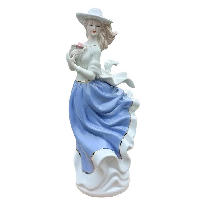 Cerámica mujer decorativa MXMYH-001-15 1pza 12x30x12cm Frente x Alto x Fondo Porcelana Artesanal MadameMallet