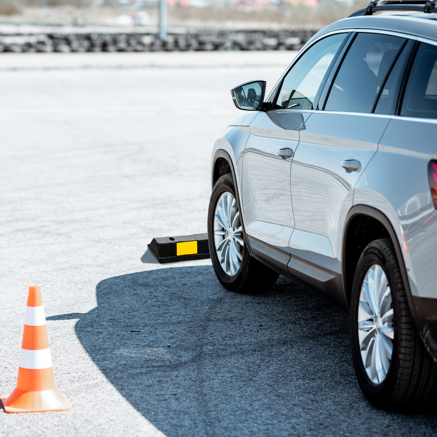  2 Topes Estacionamiento Anti Reflejante Seguridad Uso Rudo