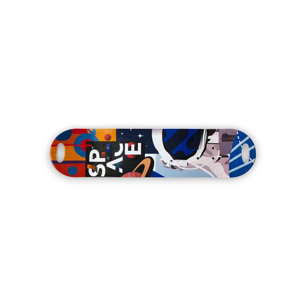 Patineta Skateboard Ruedas Con Luces Led Space