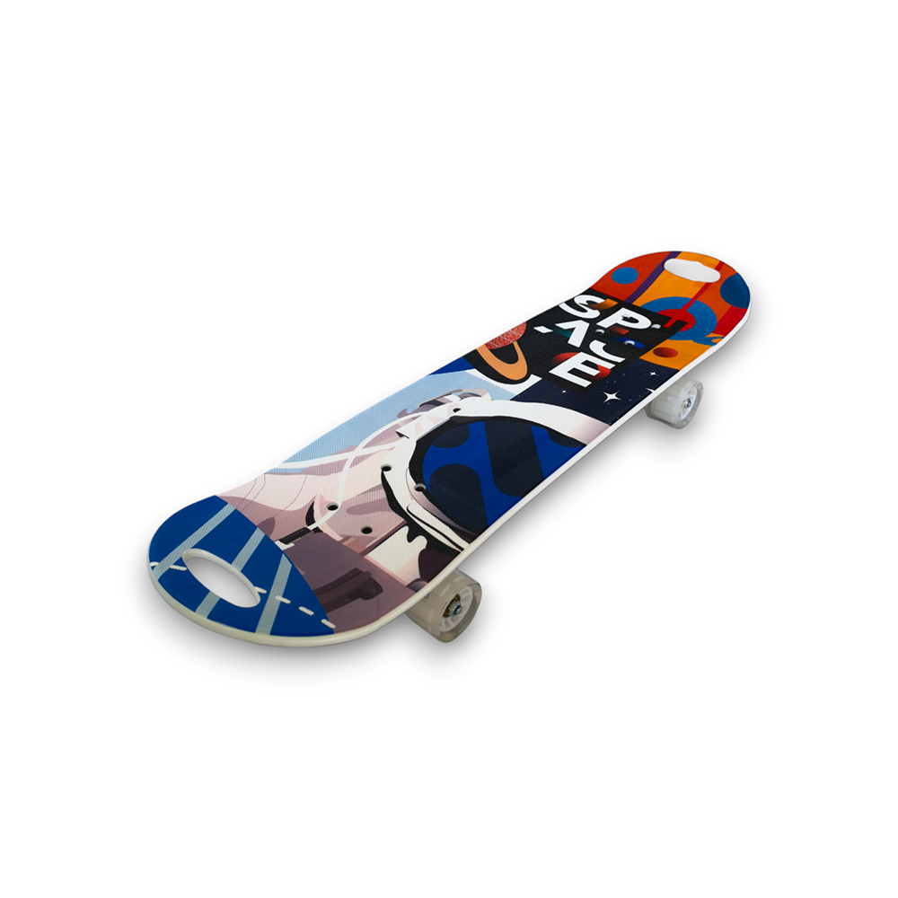 Patineta Skateboard Ruedas Con Luces Led Space