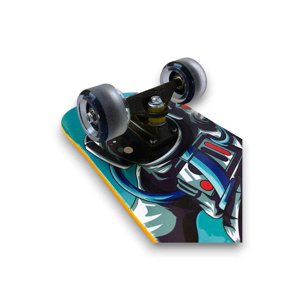 Patineta Skateboard Ruedas Con Luces Led Astronauta