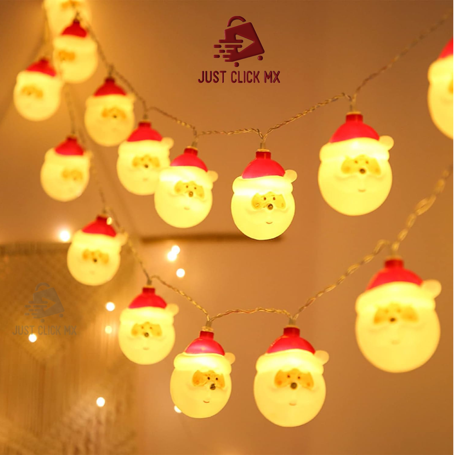 Serie Luz Led Santa Claus 3D Navidad Decoración