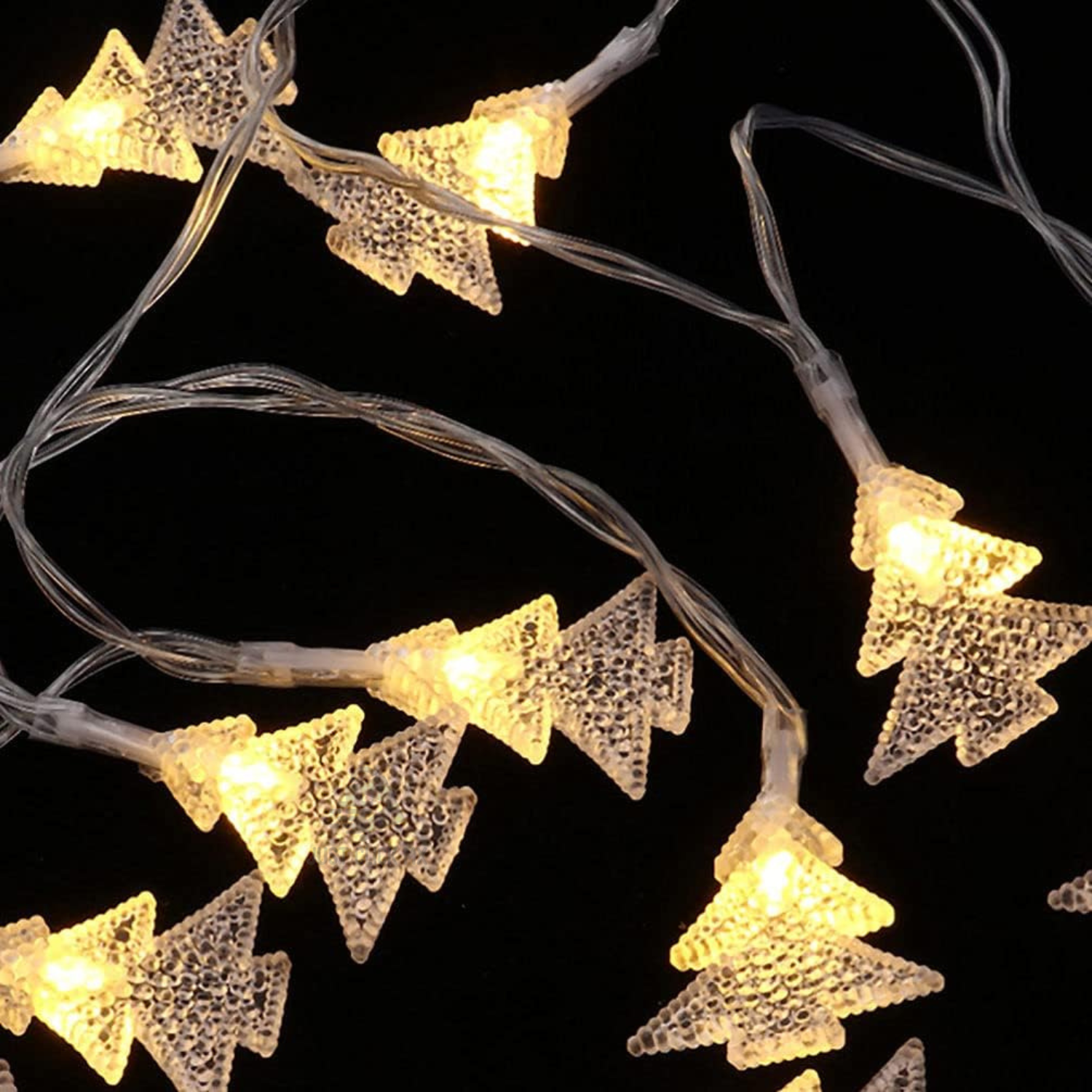 Serie 10 Led Árbol de Pinos Decoración Navidad Con Luz Cálida