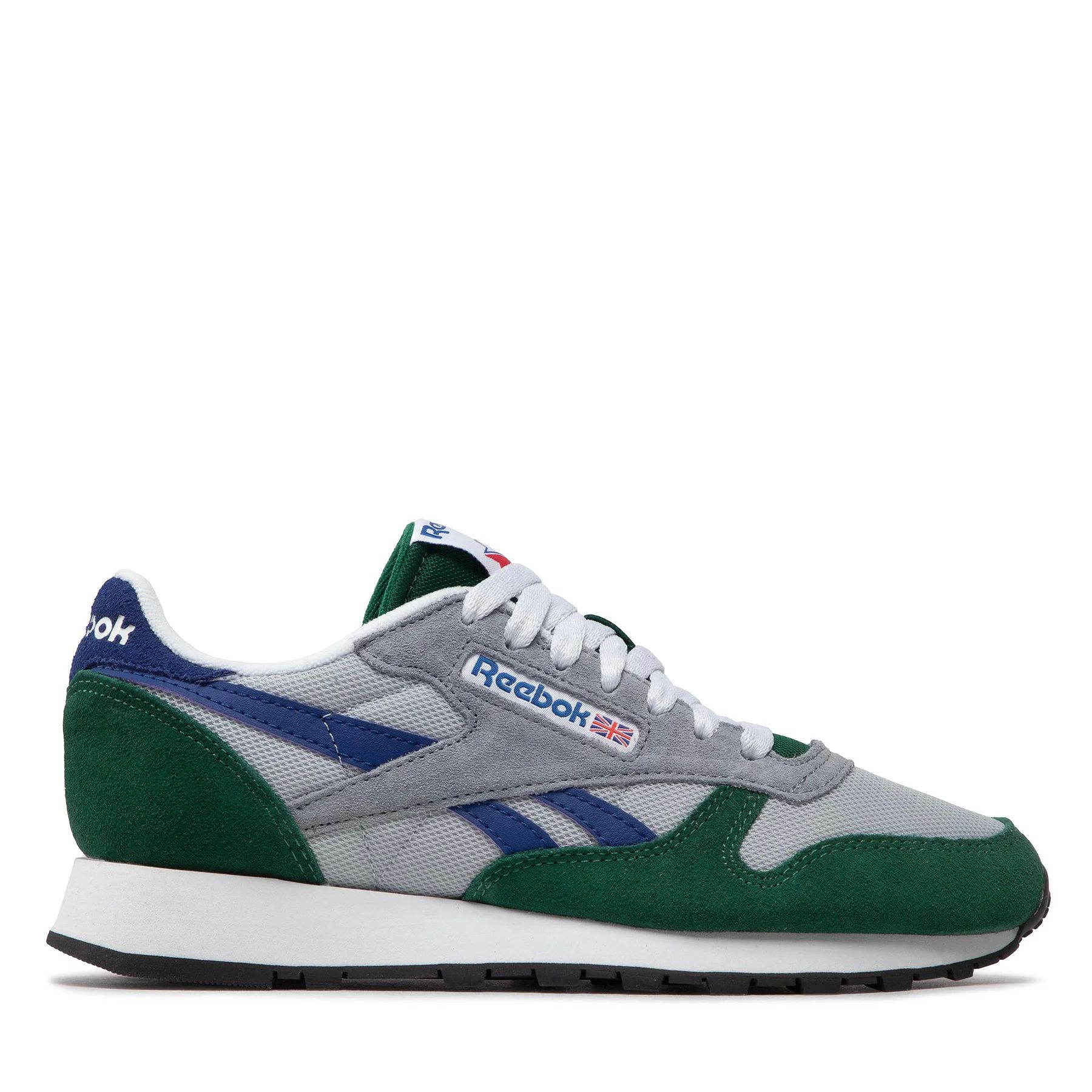 Tenis Reebok Classic Leather Gris/Verde Urbano Para Hombre