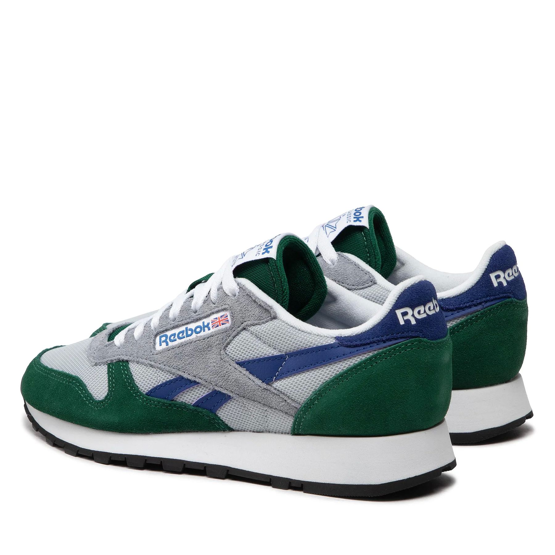 Tenis Reebok Classic Leather Gris/Verde Urbano Para Hombre