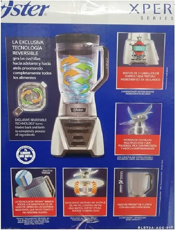 Licuadora Xpert+Procesador De Alimentos Oster Blst3aacc