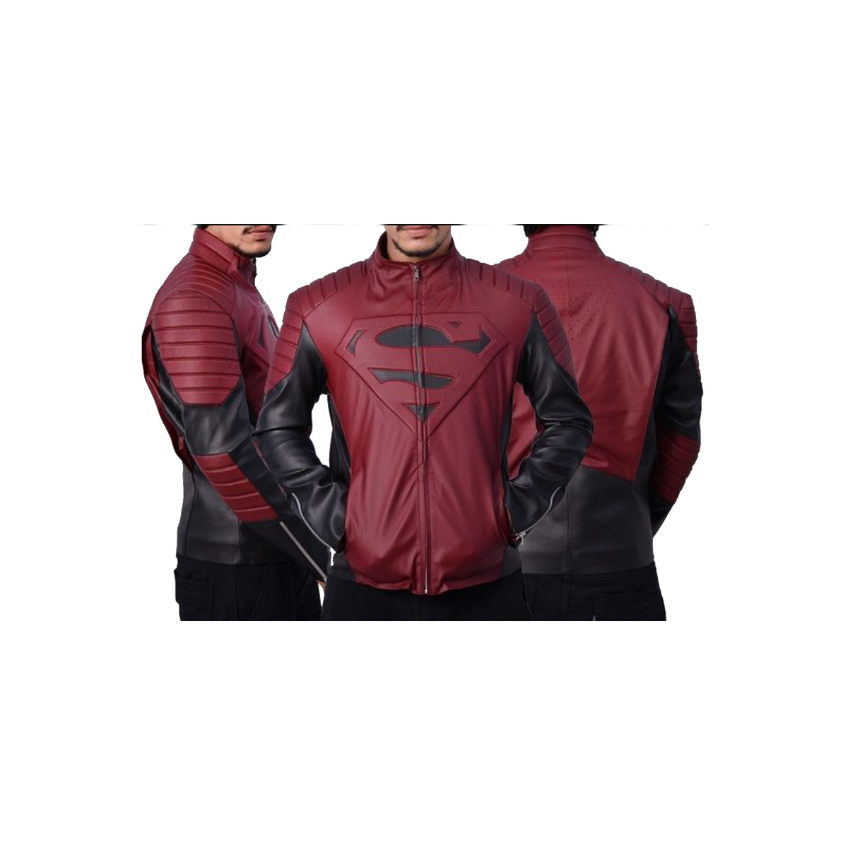 Chamarra de cuero Autentico casual Superman caballero incluye regalo un llavero de piel