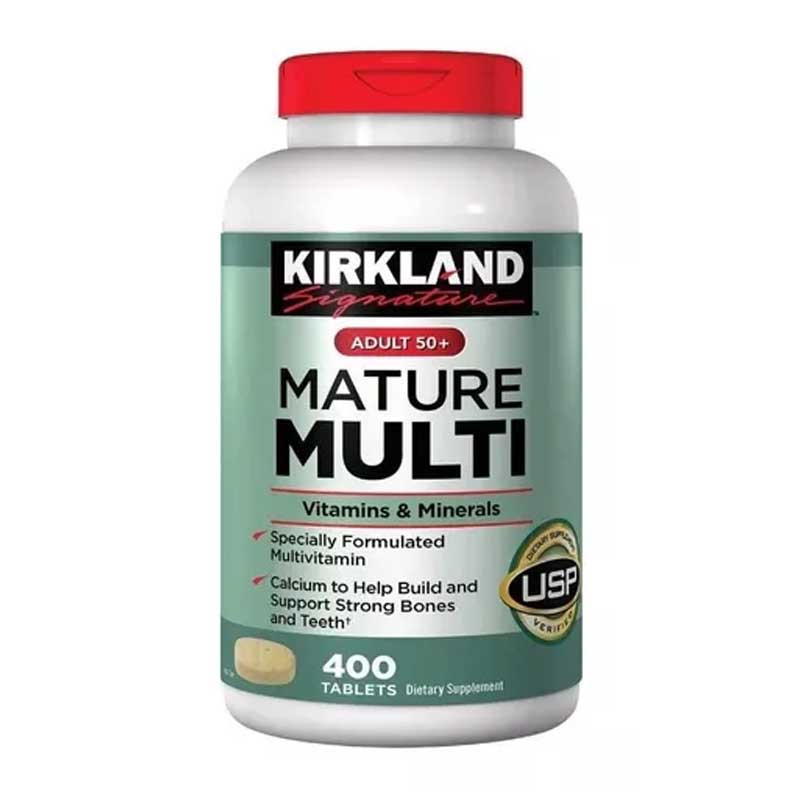Vitaminas y Minerales Adulto 50+ Kirkland Signature 400 capsulas Mature Multi