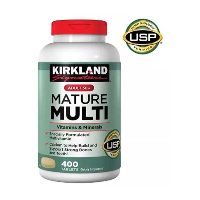 Vitaminas y Minerales Adulto 50+ Kirkland Signature 400 capsulas Mature Multi