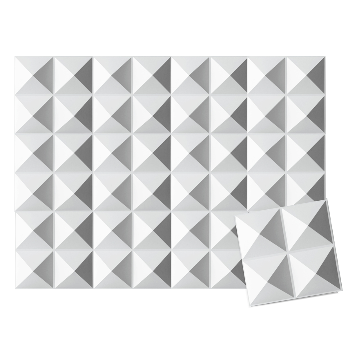 Panel Decorativo 3d, 12 Piezas 30x30 Cm, Ag Box Pirámide 4