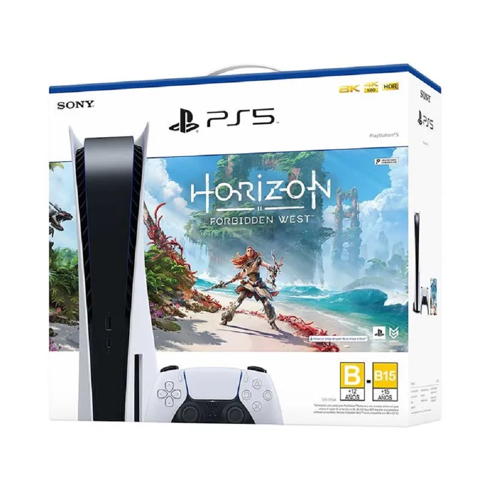 Sony Playstation 5 825gb Horizon Forbidden West Bundle Color Blanco Y Negro